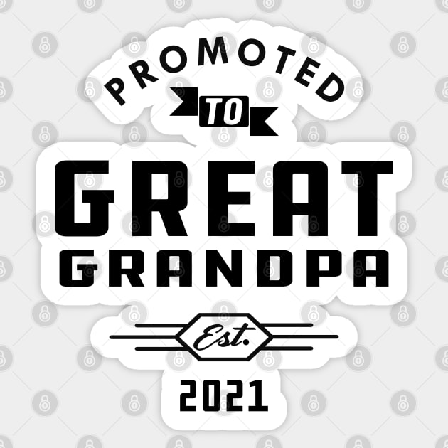 New Great Grandma - Promoted to great grandpa est. 2021 Sticker by KC Happy Shop